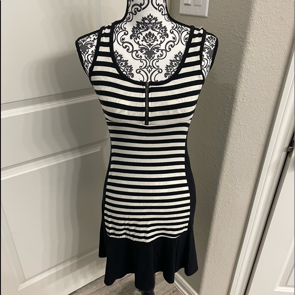 Monteau Pink Stripe Bodycon Tank Dress